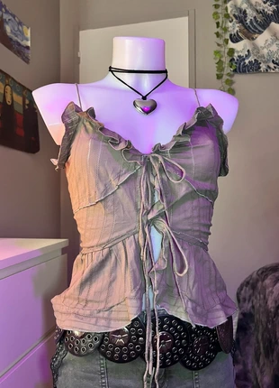 Y2K fairycore lace-up top, brand: Vintage Dressing, condition: Very good, size: M / 38 / 10, €15.00, €16.45 includes Buyer Protection