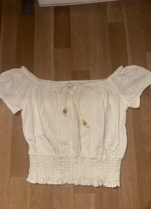 White Boho Top, brand: Bershka, condition: Very good, size: XS / 34 / 6, €4.00, €4.90 includes Buyer Protection