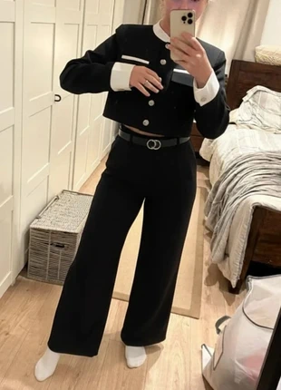 🖤 ensemble noir chic à col blanc – inspiration parisienne 🖤, marca: Capucine & Théa, estado: Muito bom, tamanho: L / 40 / 12, €52.00, €55.30 inclui Proteção do Comprador