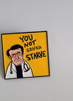 Spilla smaltata dottor Nowzaradan "non morirai di fame", brand: spilla, condizioni: Nuovo con cartellino, €5.00, €5.95 include la Protezione acquisti