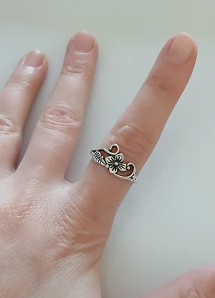 Bague fleur style vintage chic en acier inoxydable, marca: Vintage Chic, estado: Muy bueno, tamaño: 18,1 mm Ø / 18,5, 1,00 €, 1,75 € Protección al comprador Pro incluida