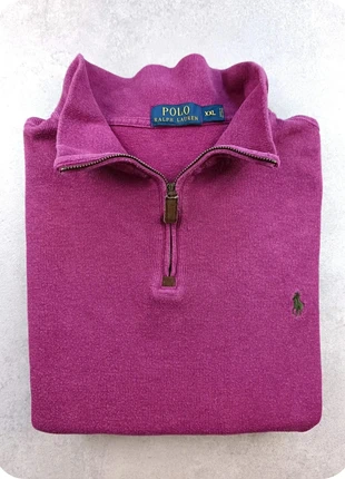 Pull Sweat half zip Ralph Lauren col montant camionneur 100% coton rose fuchsia/magenta taille XXL, brand: Ralph Lauren, condition: Very good, size: XXL, €49.90, €53.10 includes Buyer Protection Pro