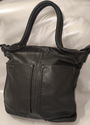 Sandwich_ Black Tote Bag – Faux Leather, brand: sandwich, condition: Good, £5.00, £5.95 includes Buyer Protection Pro