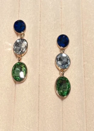 Stylish Colourful Rhinestone Dangly Earrings, brand: Stylish, condition: New with tags, £6.95, £8.00 includes Buyer Protection