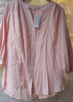 F&F Powder Pink Loose Fitting Cotton & Viscose Puffed Sleeves Blouse SIZE 14, brand: F&F, condition: New with tags, size: XL / 14, £6.50, £7.53 includes Buyer Protection
