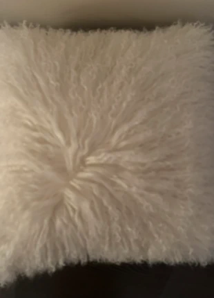 John Lewis Mongolian Sheepskin Cushion, White, brand: John Lewis, condition: New without tags, size: Other, £40.00, £42.70 includes Buyer Protection