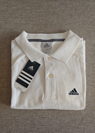 Adidas polo manches longues blanc, taille M - NEUF, merk: adidas, staat: Nieuw met prijskaartje, maat: M, € 16,90, € 18,45 inclusief Kopersbescherming