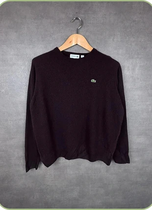 Pull en pure laine vierge Lacoste marron foncé, taille L, brand: Lacoste, condition: Very good, size: L, €30.00, €32.20 includes Buyer Protection