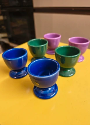 Lot de 6 mini coquetiers colorés – céramique, marque: Inconnu, état: Bon état, 4,00 €, 4,90 € Protection acheteurs incluse