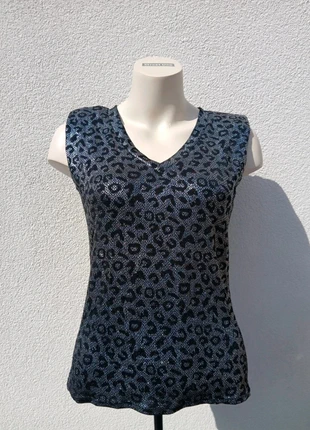 Blouse Morgan argentée imprimé léopard Taille S, marque: Morgan, état: Très bon état, taille: S / 36 / 8, 8,00 €, 9,10 € Protection acheteurs incluse