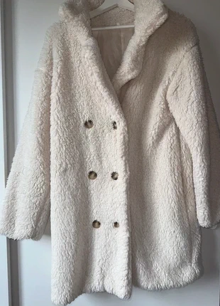 Manteau en fausse fourrure beige/crème, brand: Shein, condition: Very good, size: S / 36 / 8, €7.00, €8.05 includes Buyer Protection