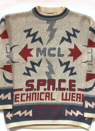 Sweat pull snow wool jumper sweater Maglione 90s suéter jacquard trui pullover, marque: Mc Lem, état: Très bon état, taille: L, 45,00 €, 47,95 € Protection acheteurs incluse