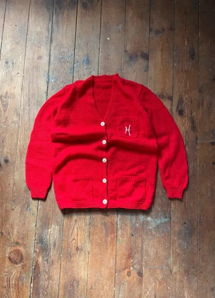 Vintage Wool Aran Craft Cardigan 80s style laine tricot knit rouge taille M, marque: Aran Crafts, état: Très bon état, taille: M, 49,00 €, 52,15 € Protection acheteurs incluse