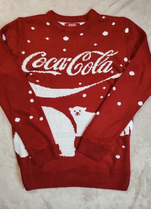 Pull de Noël Coca-Cola x Pull&Bear rouge (édition limitée) taille S, marque: Coca-Cola, état: Très bon état, taille: S, 10,00 €, 11,20 € Protection acheteurs incluse