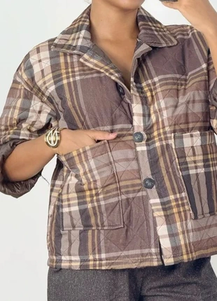 Veste matelassée à carreaux marron – chaude & tendance, marca: lovena paris, estado: Muito bom, tamanho: Tamanho único, €32.50, €34.83 inclui Proteção do Comprador