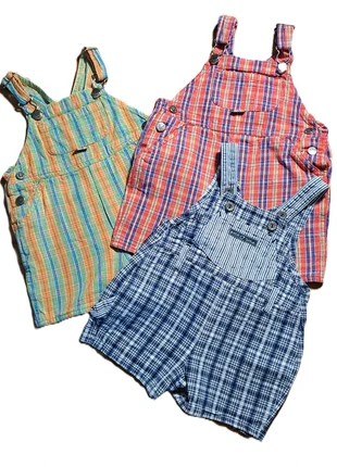 Lot 3 salopettes à carreaux années 90, marke: Du Pareil au Même, zustand: Sehr gut, größe: 12-18 Monate / 80, 7,00 €, 8,05 € inklusive Vinted-Käuferschutz