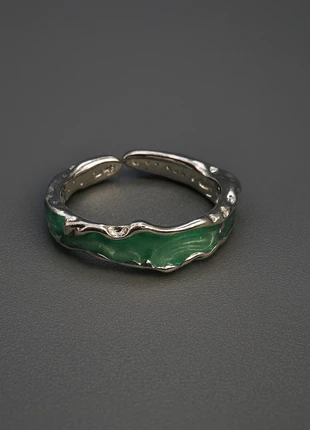 Bague argent 925 green wave, marque: Argent, état: Très bon état, taille: Ajustable, 12,90 €, 14,25 € Protection acheteurs (Pro) incluse
