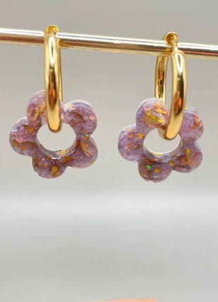 Pampille en résine + créole, marque: Fait Main, état: Neuf sans étiquette, 3,00 €, 3,85 € Protection acheteurs incluse