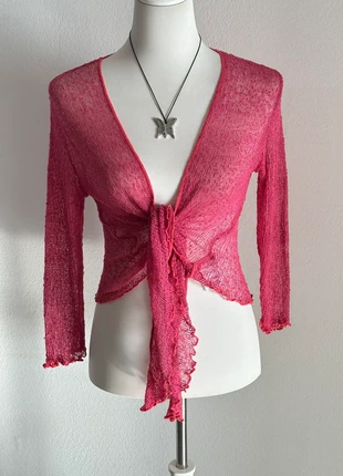 Gilet boléro col V à nouer maille rose coquette fairy y2k, brand: Vintage Dressing, condizioni: Ottime, taglia: M / IT 42 / EU 38, €21.90, €23.70 include la Protezione acquisti Pro