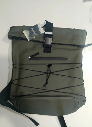 Zaino roll top impermeabile verde grigio, marque: black pack, état: Neuf avec étiquette, 20,00 €, 21,70 € Protection acheteurs incluse