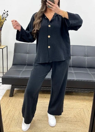 Gilet en coton Gaze noir, merk: Shopinmode, staat: Nieuw met prijskaartje, maat: Universele maat, € 25,50, € 27,48 inclusief Kopersbescherming