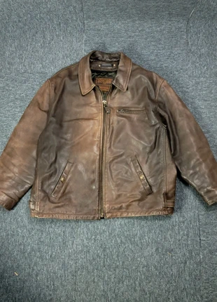 Cuir vintage brun redskins epais vachette croûte de cuir et cuir taille XXL 90s, brand: Redskins, condition: Very good, size: XXL, €125.00, €131.95 includes Buyer Protection Pro