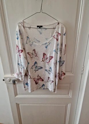 Tee-shirt manches longues motif papillons, marke: Jacqueline Riu, zustand: Neu, größe: XXXL / 46 / 18, 6,00 €, 7,00 € inklusive Vinted-Käuferschutz
