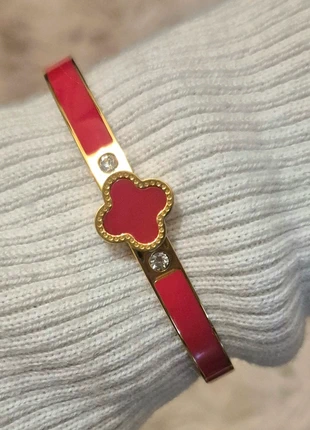 Jonc rouge et trèfle en acier inoxydable, marque: Tendance, état: Très bon état, 14,00 €, 15,40 € Protection acheteurs incluse