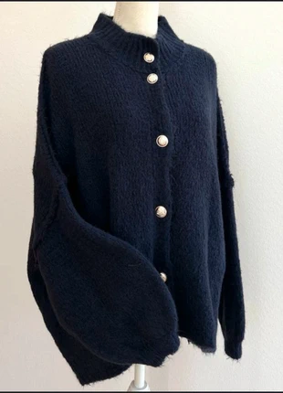 Pull d'hiver blue marine oversize femme, marque: Made In Italy, état: Neuf sans étiquette, taille: Taille unique, 28,00 €, 30,10 € Protection acheteurs incluse