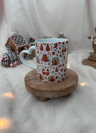 Mug de Noël avec anse en forme de cœur, merk: Creatrice, staat: Nieuw zonder prijskaartje, € 7,00, € 8,05 inclusief Kopersbescherming