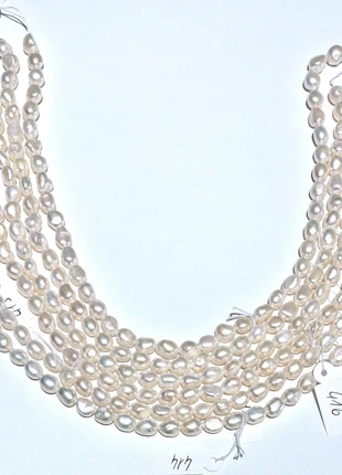 Filo perle coltivate nell'ostrica di acqua dolce forma barocca Ø 7/8 mm, marca: lineaflur, estado: Novo com etiquetas, €12.00, €13.30 inclui Proteção do Comprador