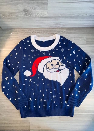 Pull Noël père Noël bleu / taille L XL, brand: Noël, condition: Very good, size: L, €12.90, €14.25 includes Buyer Protection
