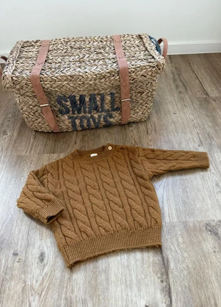 Pull torsadé H&M bébé garçon – camel – 6-9 mois – parfait état 🍂, marca: H&M, estado: Muito bom, tamanho: 9-12 meses / 74 cm, €6.00, €7.00 inclui Proteção do Comprador