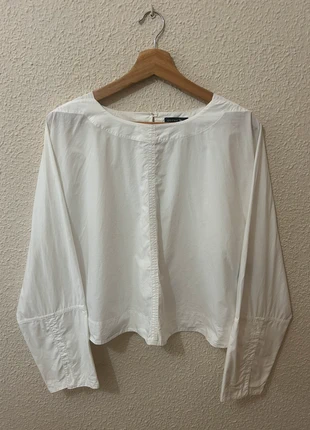 Blouse blanche Soeur modèle Arnaud - manches longues - Taille 38 (M), brand: soeur, condizioni: Ottime, taglia: M / IT 42 / EU 38, €90.00, €95.20 include la Protezione acquisti