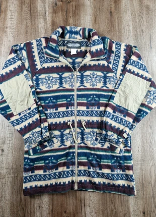 Polaire Atmosphere Tech Wear motif nordique bleu/vert zippée taille M, merk: Vintage Dressing, staat: Goed, maat: M / 38 / 10, € 4,90, € 5,85 inclusief Kopersbescherming Pro