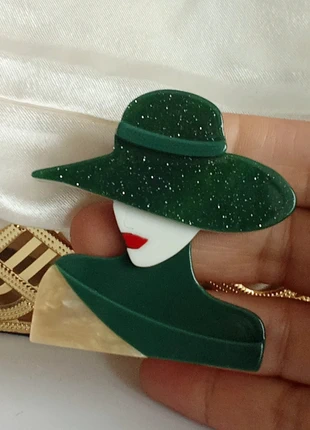 Magnifique Broche Femme au Chapeau, marca: TASLIT SHOP, estado: Nuevo sin etiquetas, 8,50 €, 9,63 € Protección al comprador incluida