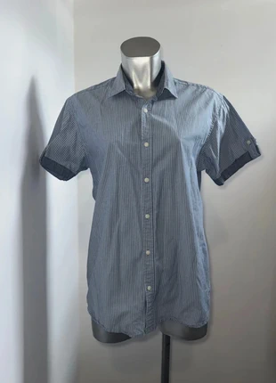Camisa de rayas manga corta azul, marque: Cedar Wood State, état: Très bon état, taille: M, 7,00 €, 8,05 € Protection acheteurs incluse