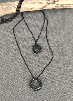 Collier fantaisie pendentif double rang, staat: Heel goed, € 1,20, € 1,96 inclusief Kopersbescherming