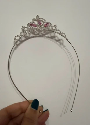 Cerchietto coroncina con pietre rosa frontiera frontino corona diadema tiara Aurora, condizioni: Ottime, €10.99, €12.24 include la Protezione acquisti