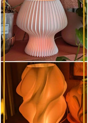 🚨 Lot 2 Lampes design – Effet tissu plissé / vase organique - LED RGB – lumière d’ambiance moderne, marca: Maisons du Monde, estado: Muito bom, €49.00, €52.15 inclui Proteção do Comprador