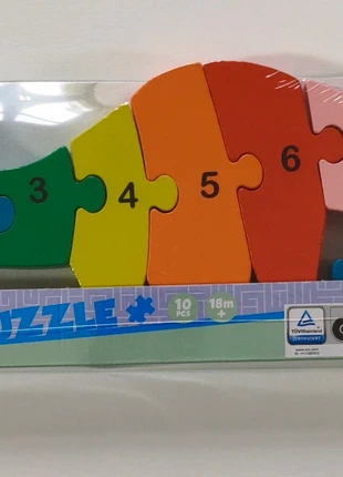 Puzzle en bois éducatif – dinosaure arc-en-ciel Neuf • Jamais ouvert • Sous emballage d’origine, estado: Novo com etiquetas, tamanho: 24-36 meses / 92 cm, €9.95, €11.15 inclui Proteção do Comprador