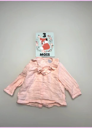 Tee-shirts chemisier Mes petits cailloux 3 mois, marca: Mes Petits Cailloux, estado: Muito bom, tamanho: 3-6 meses / 62 cm, €2.00, €2.80 inclui Proteção do Comprador