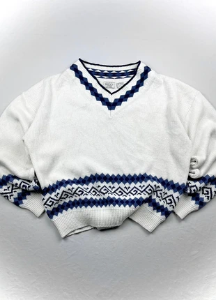 Pull col V blanc The Men vintage 90’ - Taille L - Très bon état, brand: Vintage Dressing, condition: Very good, size: L, €29.90, €32.10 includes Buyer Protection