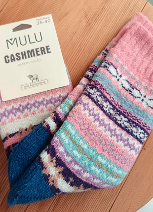 Chaussettes neuves en cachemire, marque: Mulu, état: Neuf avec étiquette, taille: S | 35–38, 9,00 €, 10,15 € Protection acheteurs incluse