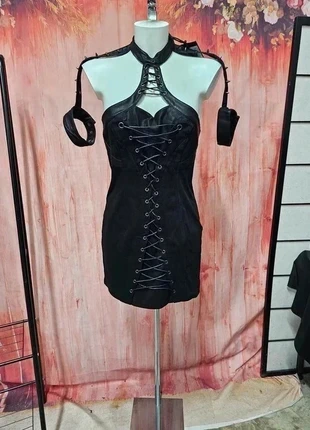 robe moulante lacée punk rave gothique dos nu rock taille XL, brand: Punk Rave, condition: Very good, size: XL / 42 / 14, €29.00, €31.15 includes Buyer Protection Pro