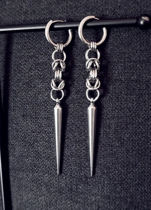 Handmade Earrings - pendant : 7cm - Byzantine X long spike, marque: Mary's Forge Jewels, état: Neuf sans étiquette, 17,80 €, 19,39 € Protection acheteurs incluse