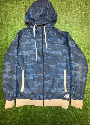 Adidas veste réversible à capuche – Taille S (bleu camo / noir-gris), marque: adidas, état: Très bon état, taille: S, 29,00 €, 31,15 € Protection acheteurs incluse