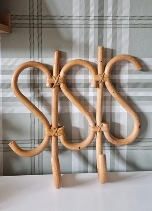 Patère rotin bois vintage 2 crochets, brand: Vintage Dressing, condition: Very good, €10.00, €11.20 includes Buyer Protection