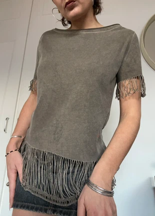 Top à franges, brand: Vintage, condition: Very good, size: M / 38 / 10, €18.00, €19.60 includes Buyer Protection