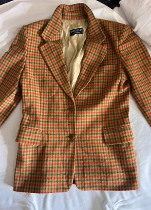 Veste Blazer Tweed Vintage Week-end by MaxMara Carreaux Écossais Chaud Taille M/L, brand: Weekend Max Mara, condition: Very good, size: L / 40 / 12, €60.00, €63.70 includes Buyer Protection
